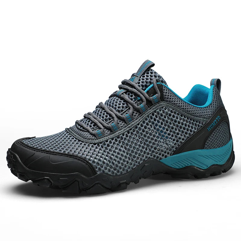 HUMTTO Outdoor Hiking Trekking Mountain Sports Shoes for Men Camping Hunting Walking Breathable Cushioning Man Nonslip Sneakers