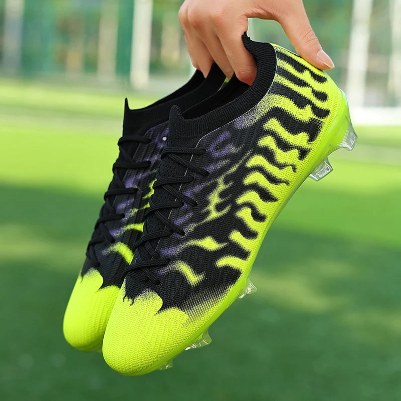 Nouvelles chaussures de football pour hommes, légères, de haute qualité, pour terrain gazonné, best-seller, crampons antidérapants mi-montants pour l'entraînement en extérieur