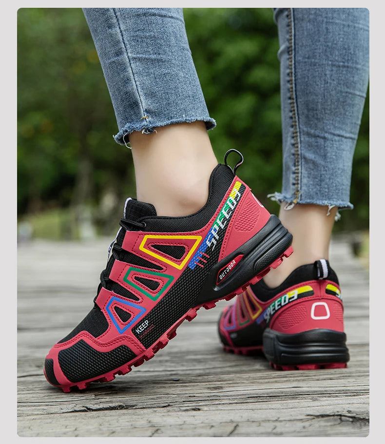 Men's Hiking Shoes Outdoor Sports Lace-Up Hiking Shoes Women's Hiking Sports Non-slip Hunting Tactical Sports Shoes