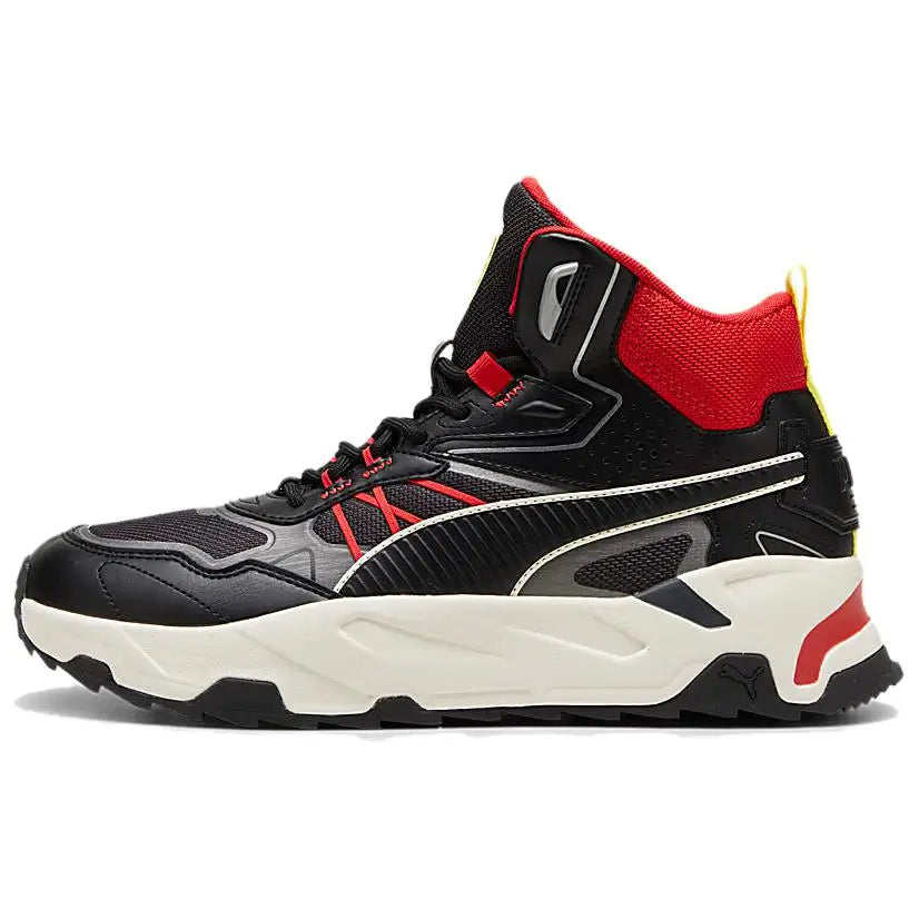 Chaussures de course à tige haute Puma Scuderia Ferrari, modèle tendance, antidérapantes, durables, noires, 308576-01.