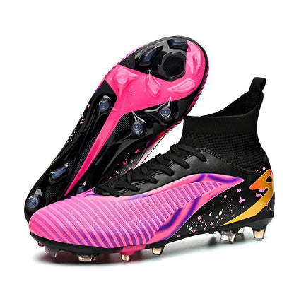Chaussures de football pour hommes, crampons longs FG / crampons courts TF, antidérapantes, pour terrain naturel et synthétique, entraînement