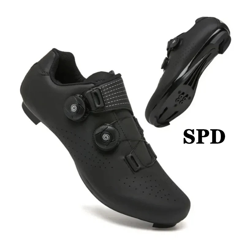 Chaussures de cyclisme pour homme : chaussures de course sur route à fixation automatique, chaussures de sport, chaussures d'entraînement sans crampons ; chaussures de cyclisme pour femme avec crampons SPD