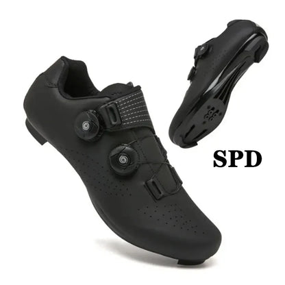 Chaussures de cyclisme pour homme : chaussures de course sur route à fixation automatique, chaussures de sport, chaussures d'entraînement sans crampons ; chaussures de cyclisme pour femme avec crampons SPD
