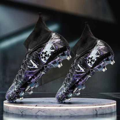 1 paire de chaussures de football pour adultes avec crampons TF, pour les étudiants, durables, antidérapantes, pour l'entraînement sur gazon et les matchs de football
