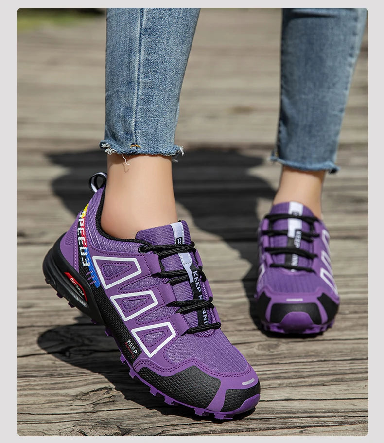 Men's Hiking Shoes Outdoor Sports Lace-Up Hiking Shoes Women's Hiking Sports Non-slip Hunting Tactical Sports Shoes