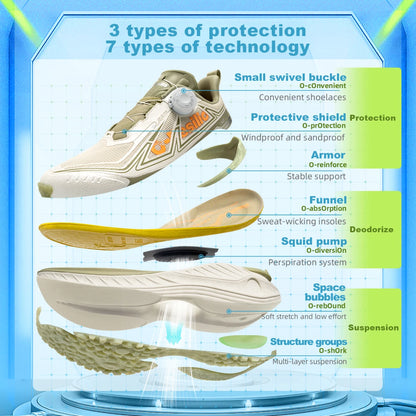 ONEMIX Sapatos Desportivos Casuais de Outono-Inverno para Viagens, Sapatos de Caminhada ao Ar Livre para Homem, Sapatos Leves e Antiderrapantes, Sapatos de Trekking para Homem