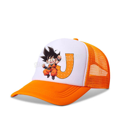Dragons Ball Baseball Cap Orange Adult Sunshade Hat A-Z Letter Adjustable Truck Driver Boy Girl Universal Casual Peripheral Item