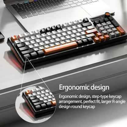 SMAILWOLF MK95 Bluetooth Wireless Three-Mode Mechanical Keyboard Arabic Russian Korean Thai Spanish Keyboard E-Sports Game