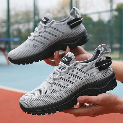 Men's Casual Shoes Breathable Flyknit Mesh Upper Comfortable Outdoor Walking, Cycling, Exercise Shoes for Men Tenis Para Hombre