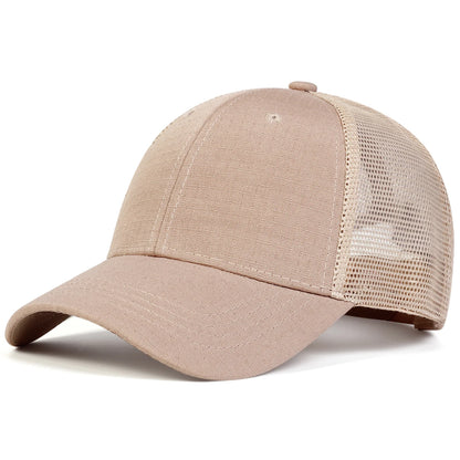 Unisex Solid Color Checkered Cloth Baseball Net Caps Hip Hop Cap Spring Summer Outdoor Adjustable Casual Hats Sunscreen Hat
