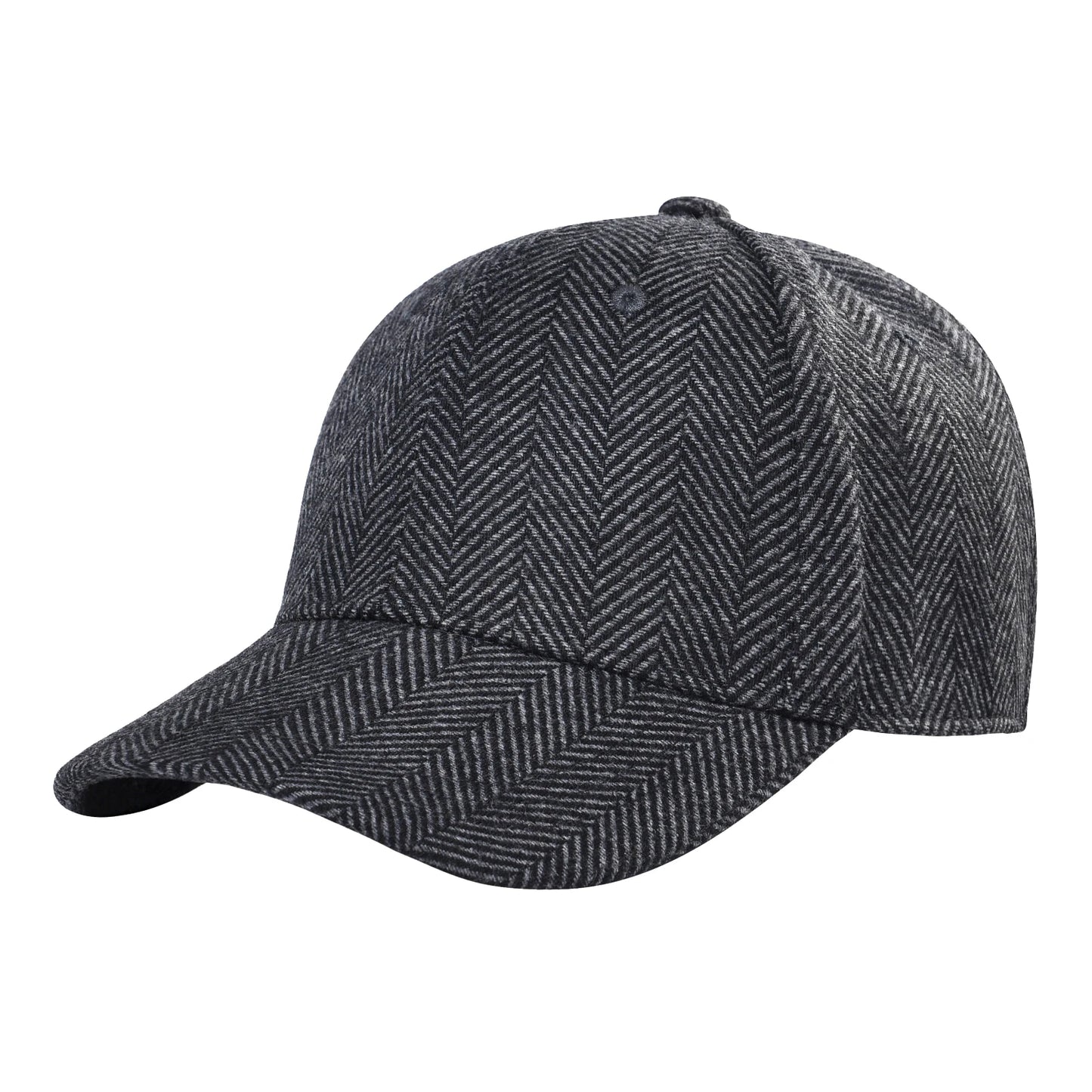 BOTVELA Men's Wool Tweed Baseball Cap Casual Style Soft Adjustable Unstructured Hat