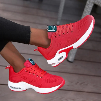 Femmes plate-forme espadrilles décontractées chaussures maille respirant chaussures de course gros sport d'été Tenis chaussures 2024 luxe vulcaniser chaussures