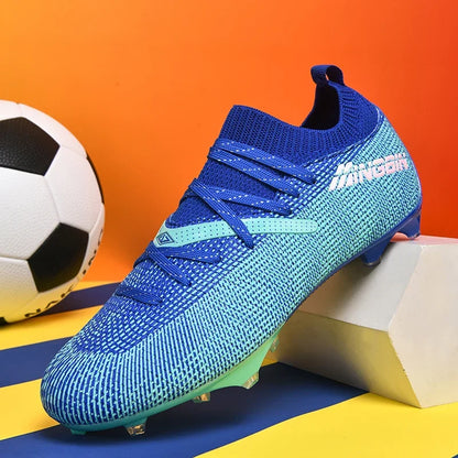 Men's Turf Soccer Shoes Cleats Professional Football Boots Breathable Mesh Youth Soccer Anti-Skid Male Sneakers Society Chuteira