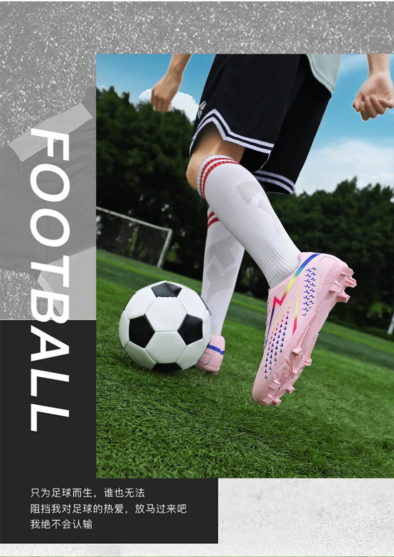 High Quality Men's Soccer Shoes for Society, Ultralight Turf Soccer Cleats Sneakers, Training Football Boots Chuteira Campo Sizes 35-45