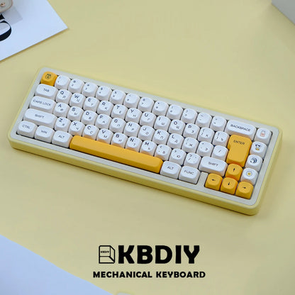 KBDiy KOA  Profile PBT Honey Milk Keycaps Russian Korean Japanese 137 Keys Caps for Mechanical Keyboard Keycap MAC for MX Switch