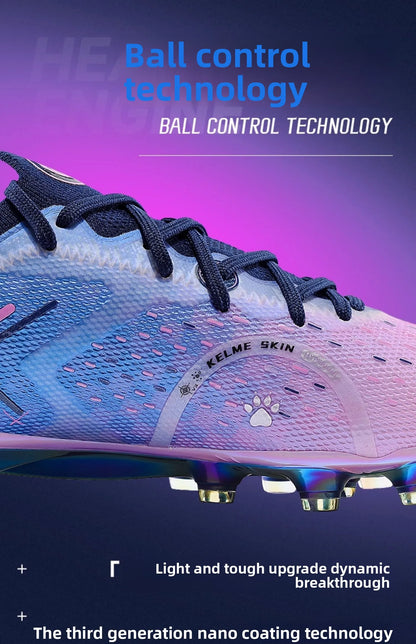 KELME FG Επαγγελματικά παπούτσια ποδοσφαίρου με μακριά καρφιά για φυσικό χλοοτάπητα Επαγγελματικά παπούτσια ποδοσφαίρου για αγώνες Παπούτσια ποδοσφαίρου εσωτερικού χώρου με αντιολισθητική σόλα