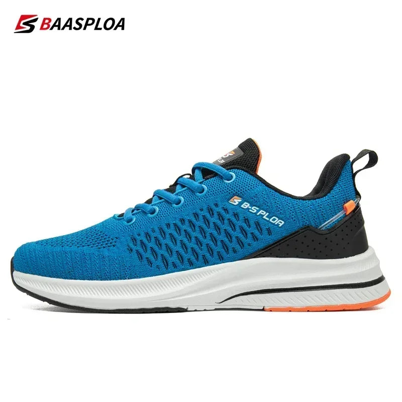 Baasploa – baskets de course pour hommes, grande taille 41-48, nouvelles chaussures de sport en maille respirante, chaussures classiques décontractées, antidérapantes, confortables pour l'extérieur