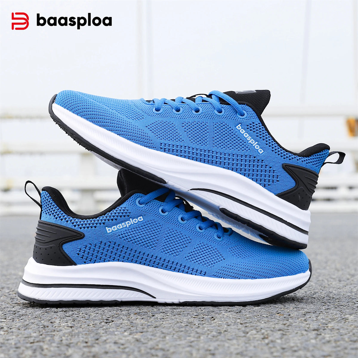 Ténis de corrida para homem da marca Baasploa: ténis casuais de malha, de designer, leves, com atacadores, novos, para desporto ao ar livre e ténis de ténis