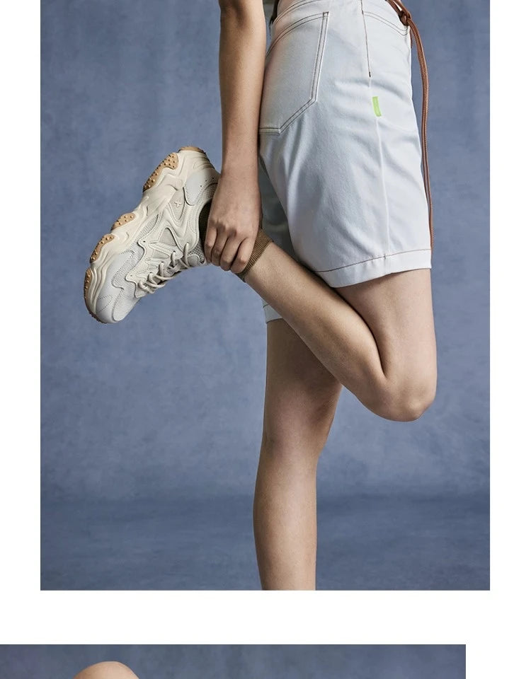 Xtep Casual Shoes Spring And Summer Lightweight Sports Shoes Thick Sole Fashionable Street Style Sneakers 875319320004