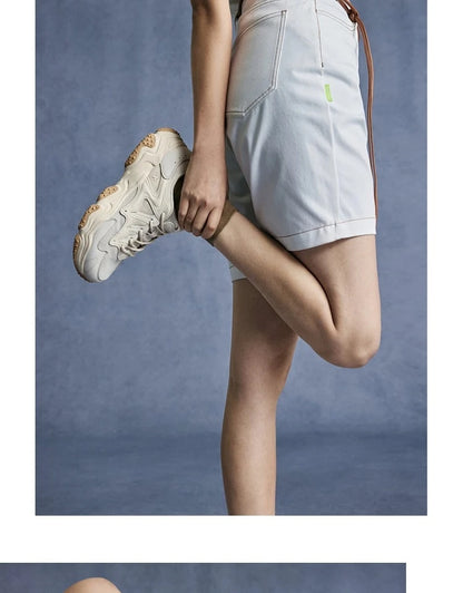 Xtep Casual Shoes Spring And Summer Lightweight Sports Shoes Thick Sole Fashionable Street Style Sneakers 875319320004