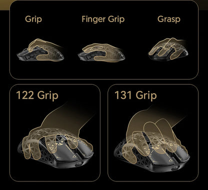 ATTACK SHARK R5 ULTRA Kabellose Gaming-Maus – 8K Polling, PAW3950MAX-Sensor, 42,000 DPI, ultraleicht aus Carbonfaser für Pro-Esport