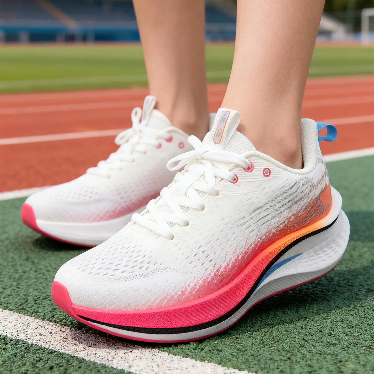 Baasploa Dámske bežecké topánky s karbónovou platňou Outdoor Profesionálne odpruženie Joggingové tenisky Dámske ležérne priedušné športové topánky