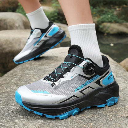 Chaussures de randonnée élégantes pour homme : baskets de trekking résistantes avec doublure moelleuse et chaude pour l'hiver – Chaussures pour homme