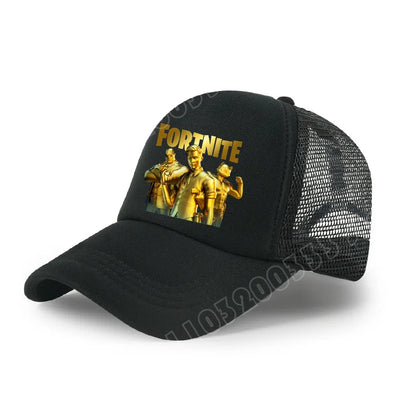 Fortnite Baseball Cap Cartoon Game Printed Hat Kids Summer Breathable Mesh Hat Adjustable Peaked Cap Childrens Birthday Gift