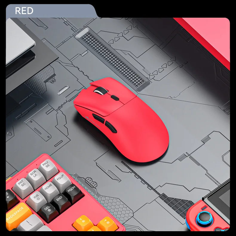 Mouse gaming wireless Attack Shark R1 leggero Bluetooth 2.4G PAW3311 18000DPI ergonomico con macro