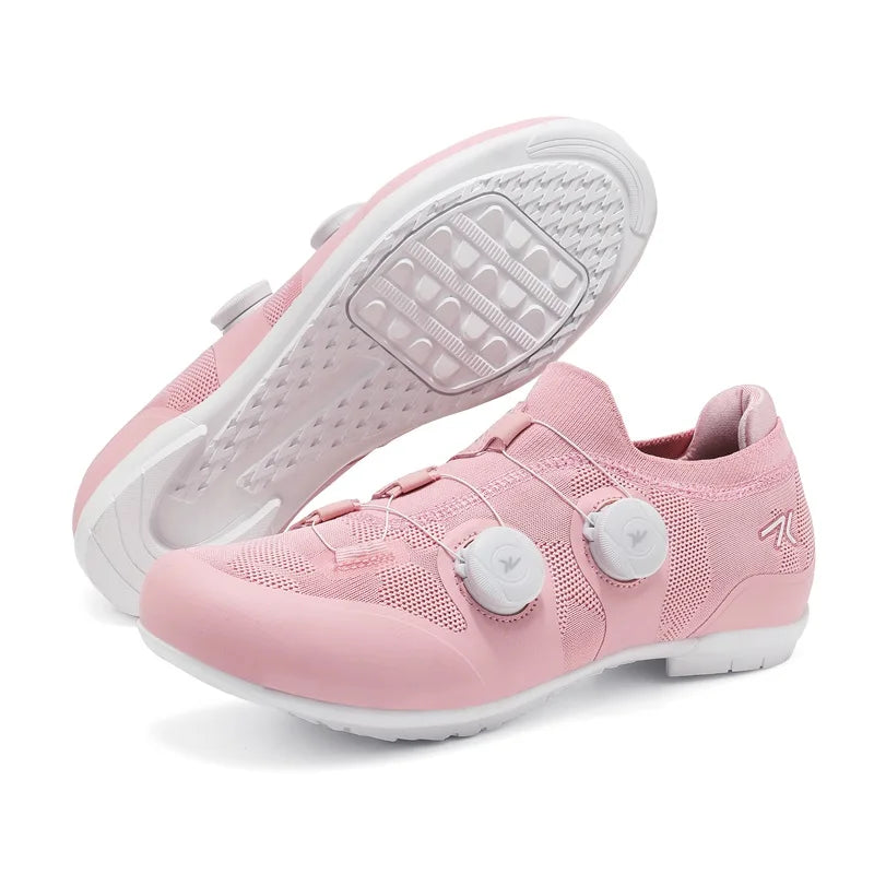Men Mtb Cycling Shoes New Women Pink Self-Locking Cleats Speed Road Bicycle Shoes Flat Trail Racing SPD Mountain Bike Sneakers