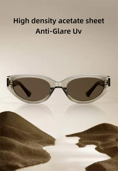 CAPONI Luxury Women Polarized Sunglasses Vintage Acetate Outdoor Original Design Eyewear UV400 Protection Brown Shade CP34020