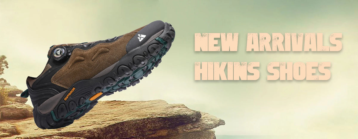 HIKEUP: Zapatos de piel para hombre, zapatillas de senderismo para actividades al aire libre, zapatillas de trekking para turismo, zapatillas de trail running para escalada y montaña, tensor