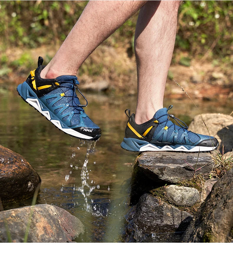 RAX Nye vandresko til mænd og kvinder til sommeren – åndbare Upstream-sko, trekking- og vandsko til udendørs brug, fiskeri og camping – sneakers til mænd