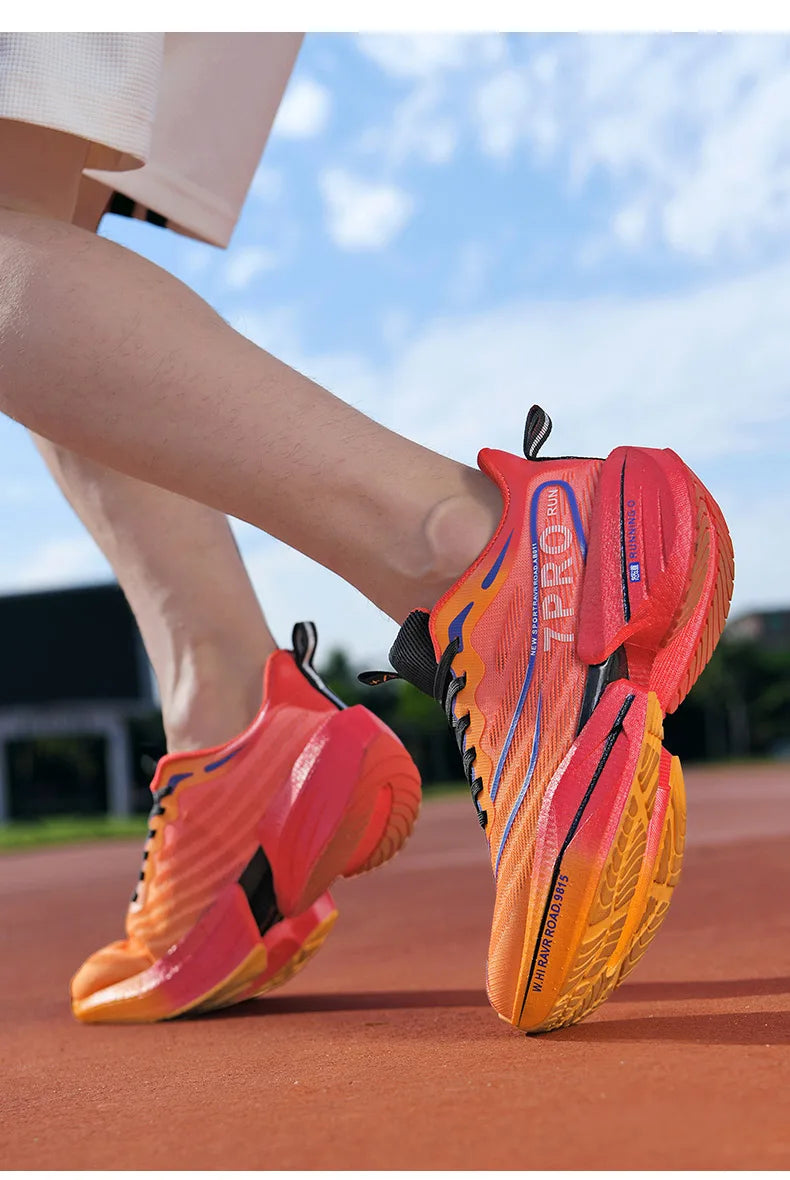 NEW Sports Running Shoes Men Marathon Breathable Comfortable Women Athletic Training Outdoor Sneakers Air Cushion Carbon Plate
