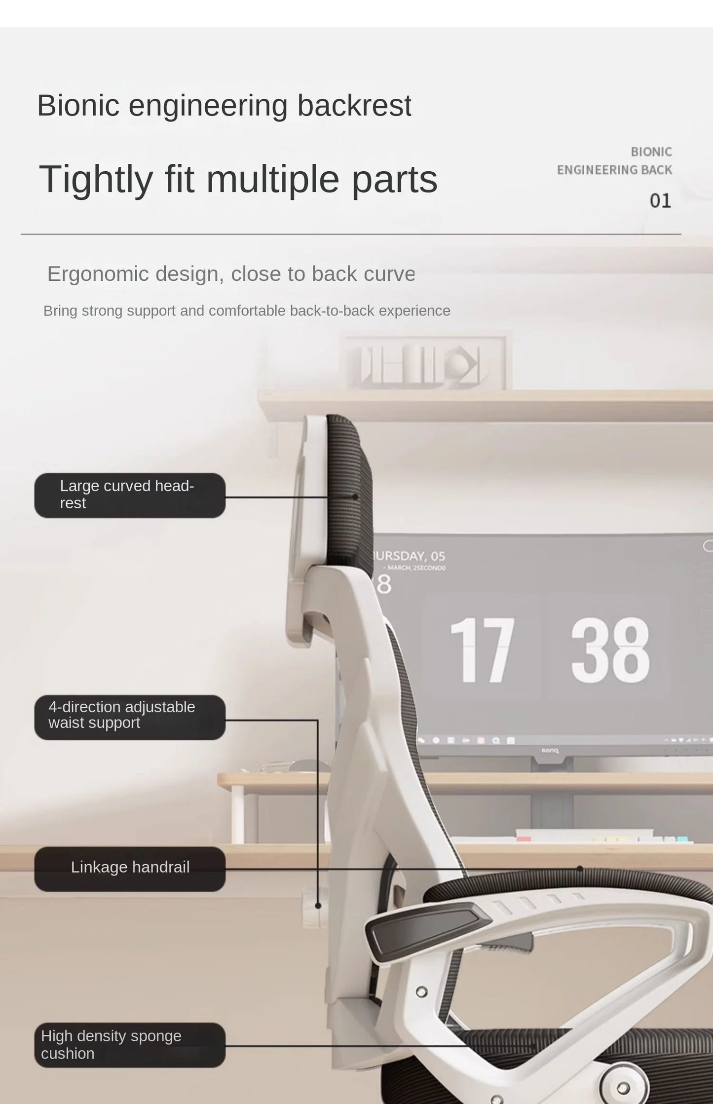 Ergonomischer Relaxsessel, bequemer Bürostuhl, Computerstuhl für zu Hause, Studentenwohnheim, Gaming-Stuhl mit Fußstütze
