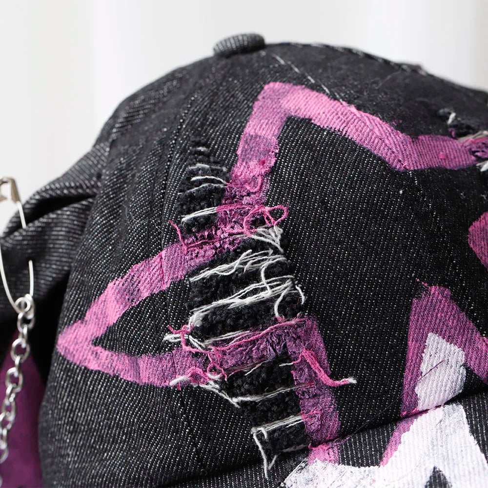 new fashion Girl New Jeans Long Rabbit Ears Cowboy Baseball Hat Wash Graffiti Hip Hop Cap Women Men Party Team Baseball Cap