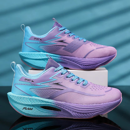 Men Running Shoes Marathon Sports Air Cushion Carbon Board Breathable Lightweight Comfortable Women Outdoor Athletic Sneakers