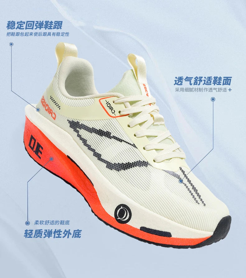 Buty do biegania z karbonową płytką do maratonu, męskie, sportowe, specjalistyczne, oddychające, lekkie, damskie, wygodne sneakersy sportowe outdoorowe