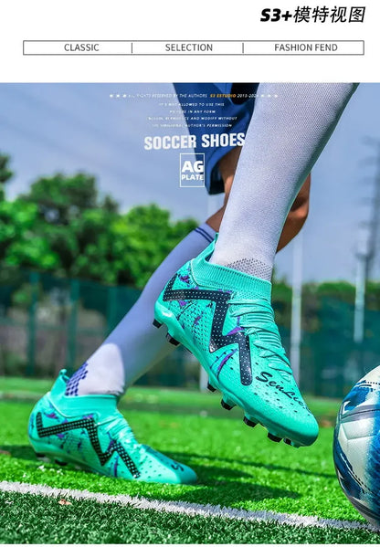 Oversized-Fußballschuhe für Jugendliche und Kinder, komfortables flexibles Design, stabile rutschhemmende Performance für Outdoor-Feldsportarten