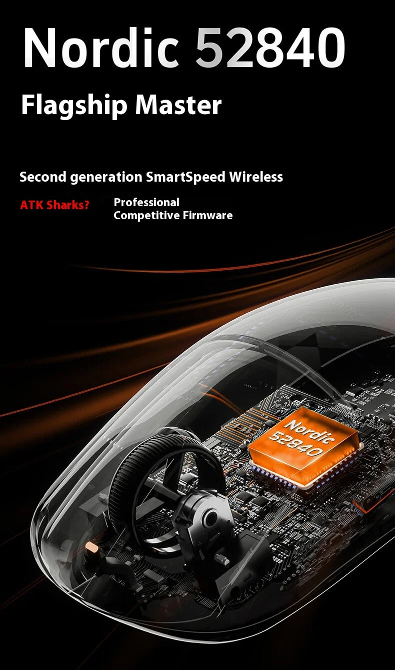 Mouse da gaming wireless ATK A9 Ultra Tri Mode 8K, 53g, ultraleggero, A9/A9 SE/A9 Plus/A9 Pro, mouse da gaming e-sport per PC, regalo personalizzato
