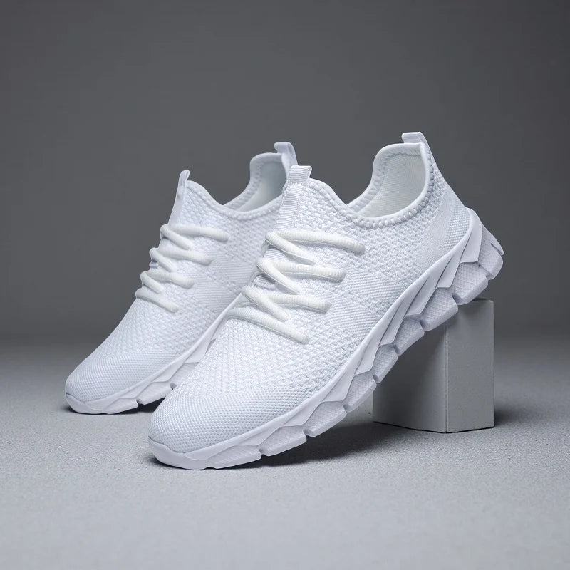 Zapatillas deportivas para hombre de malla ligeras; zapatos planos informales para mujer; zapatillas deportivas de running para hombre; zapatillas de tenis blandas y transpirables; zapatillas deportivas para hombre.