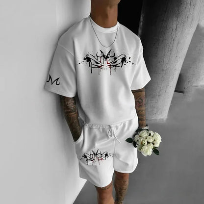 2026 Cartoon Dragon Ball T-shirt Children's Top T-shirt Shorts Two-piece Set Summer Boy T-shirt + Shorts Beach Pants