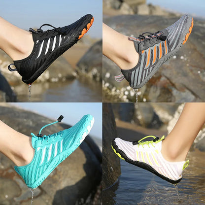 Herren Damen Wasserschuhe Aqua-Schuhe Drainage-Schuhe Strandsport Schwimmsandalen Schnelltrocknend Bootfahren Barfuß Tauchen Angeln Surfen Sneaker