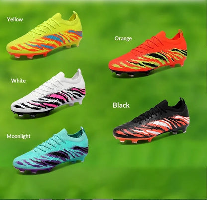Chuteiras de futebol para homem, sapatos desportivos de futebol, para jogos, unissexo, ultraleves, confortáveis, antiderrapantes, para exterior, para relva, para adultos, de alta qualidade