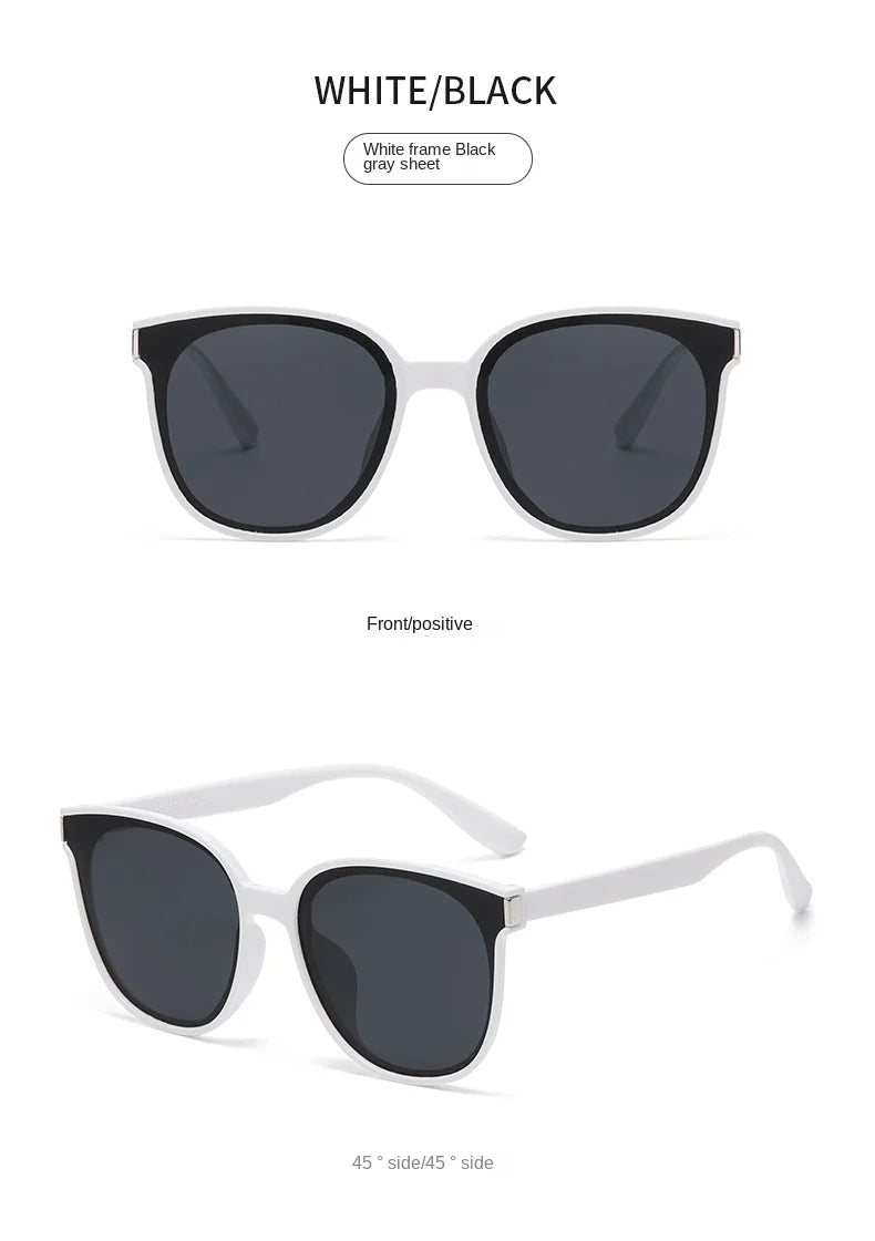 Fashion Korean Vintage Square Sunglasses Women Oversized Sunglass Men Retro Trend Black Sun Glasses Shades Goggle UV400 Eyewear