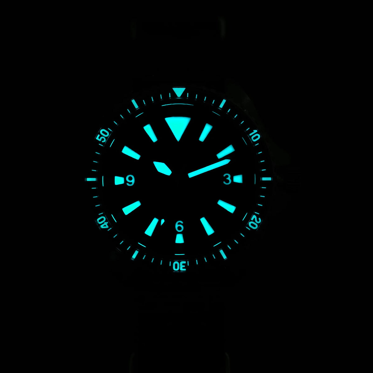 Herenhorloge van roestvrij staal. Vorm van de kast: rond