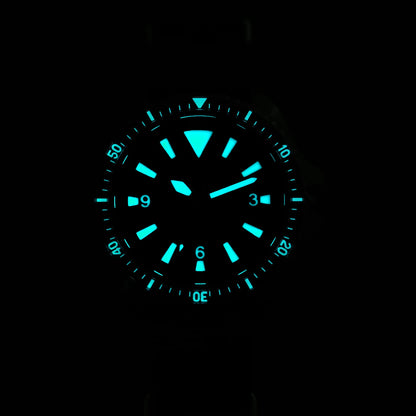 Herenhorloge van roestvrij staal. Vorm van de kast: rond