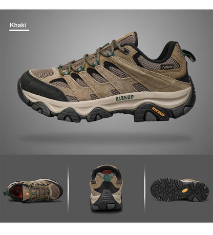 HIKEUP: Zapatillas de senderismo para hombre, de diseño, para escalada y trekking, de cuero, para deportes al aire libre, trabajo y carrera.