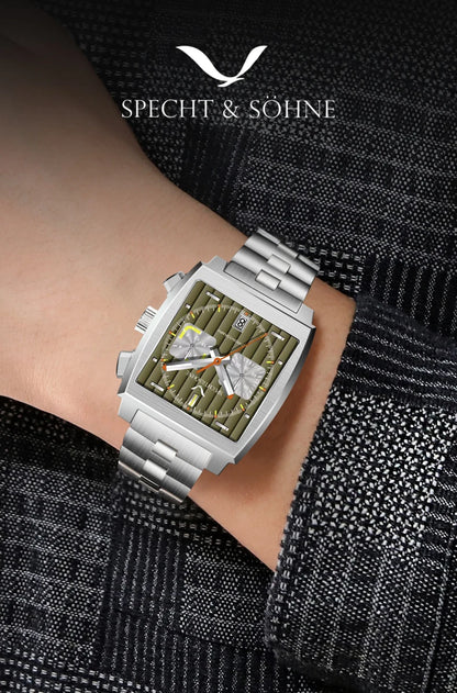 Relojes Hombre Specht & Söhne New Hot Watches Men Luxury Brand Male Japan VK64 Chronograph Trendy Sport Wristatch Waterproof