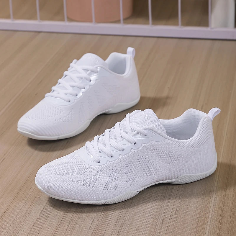 Zapatillas blancas de baile para niñas Marwoo: zapatillas ligeras para entrenamiento de animadoras, caminar y tenis; zapatillas deportivas de moda para mujer 2316